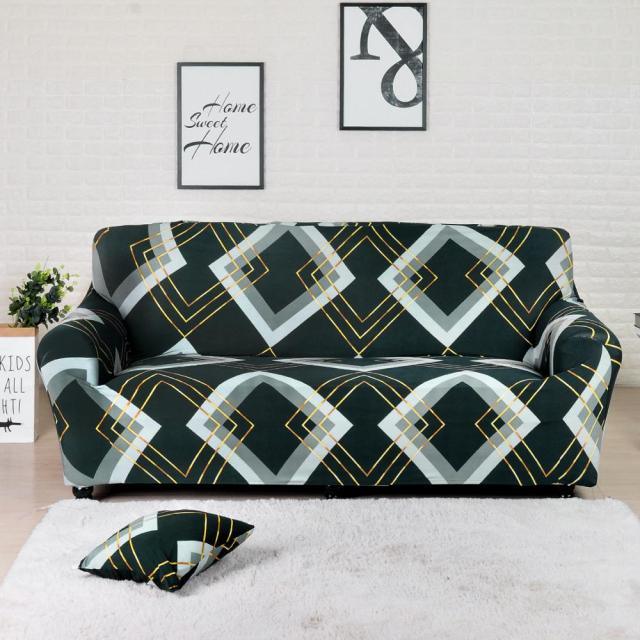 Sofa Covers Stripes Printed for Living Room Elastic Stretch Slipcover Sectional Corner Couch Covers 1/2/3/4-seater Sectional Sofa Covers L Shape Couch Slipcover 2pcs Stretch Elastic L-Type Chaise Sofa Couch Furniture Protector for Living Room