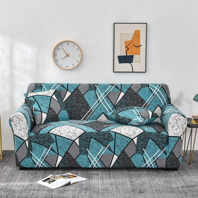 Sofa Covers Stripes Printed for Living Room Elastic Stretch Slipcover Sectional Corner Couch Covers 1/2/3/4-seater Sectional Sofa Covers L Shape Couch Slipcover 2pcs Stretch Elastic L-Type Chaise Sofa Couch Furniture Protector for Living Room