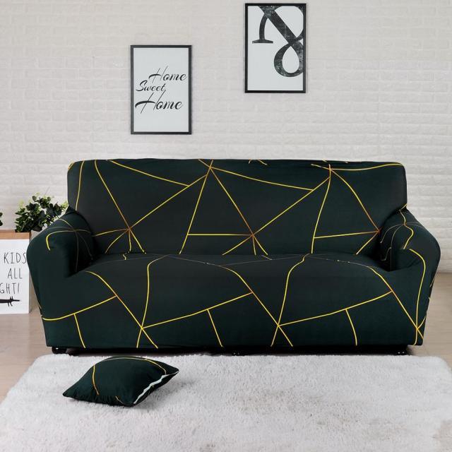 Sofa Covers Stripes Printed for Living Room Elastic Stretch Slipcover Sectional Corner Couch Covers 1/2/3/4-seater Sectional Sofa Covers L Shape Couch Slipcover 2pcs Stretch Elastic L-Type Chaise Sofa Couch Furniture Protector for Living Room