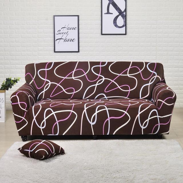 Sofa Covers Stripes Printed for Living Room Elastic Stretch Slipcover Sectional Corner Couch Covers 1/2/3/4-seater Sectional Sofa Covers L Shape Couch Slipcover 2pcs Stretch Elastic L-Type Chaise Sofa Couch Furniture Protector for Living Room