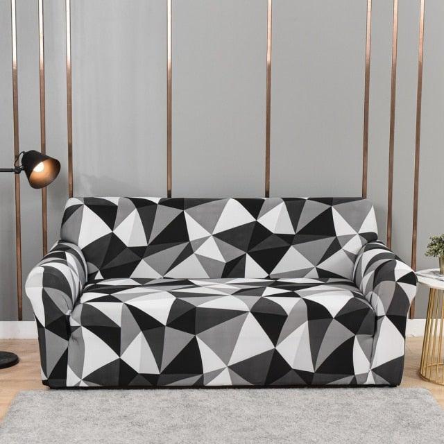 Sofa Covers Stripes Printed for Living Room Elastic Stretch Slipcover Sectional Corner Couch Covers 1/2/3/4-seater Sectional Sofa Covers L Shape Couch Slipcover 2pcs Stretch Elastic L-Type Chaise Sofa Couch Furniture Protector for Living Room