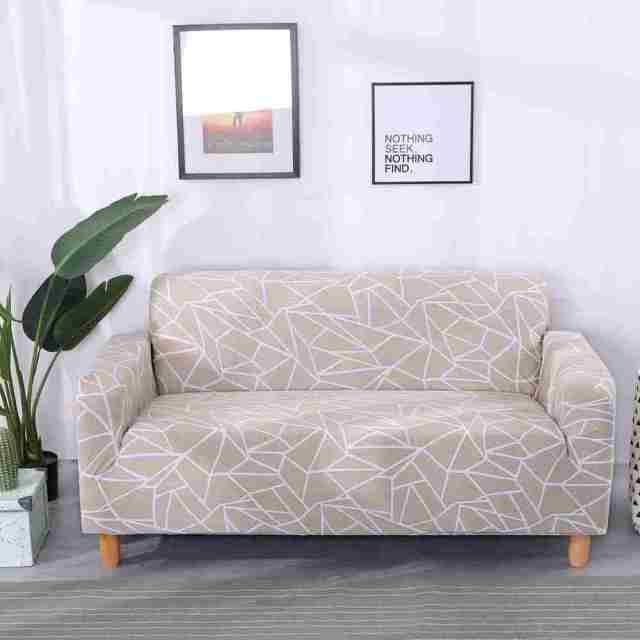 Sofa Covers Stripes Printed for Living Room Elastic Stretch Slipcover Sectional Corner Couch Covers 1/2/3/4-seater Sectional Sofa Covers L Shape Couch Slipcover 2pcs Stretch Elastic L-Type Chaise Sofa Couch Furniture Protector for Living Room
