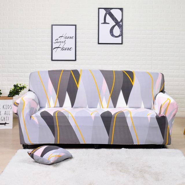 Sofa Covers Stripes Printed for Living Room Elastic Stretch Slipcover Sectional Corner Couch Covers 1/2/3/4-seater Sectional Sofa Covers L Shape Couch Slipcover 2pcs Stretch Elastic L-Type Chaise Sofa Couch Furniture Protector for Living Room