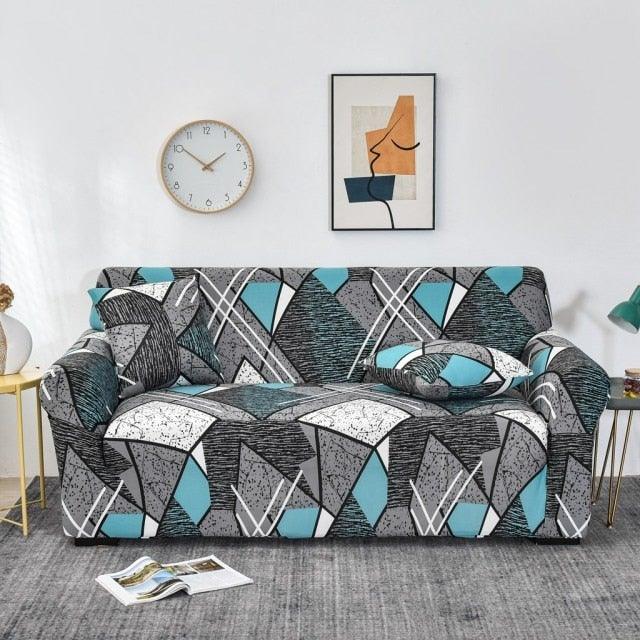 Sofa Covers Stripes Printed for Living Room Elastic Stretch Slipcover Sectional Corner Couch Covers 1/2/3/4-seater Sectional Sofa Covers L Shape Couch Slipcover 2pcs Stretch Elastic L-Type Chaise Sofa Couch Furniture Protector for Living Room