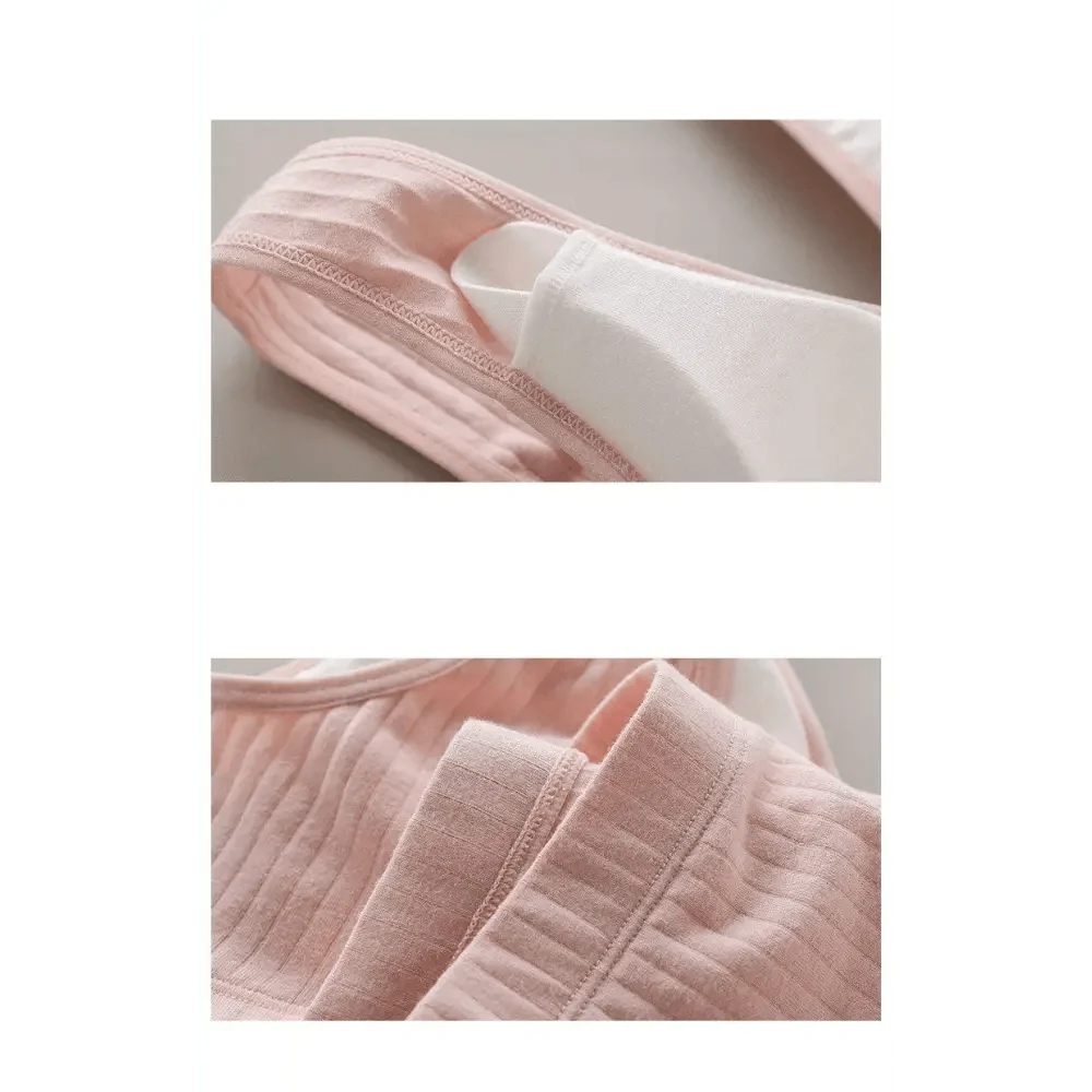 Soft And Comfortable Cotton Nursing Bra Breathable Breastfeeding Bras for Women Maternity Bra Plus Big Size Easy Feeding Bra Wire Free