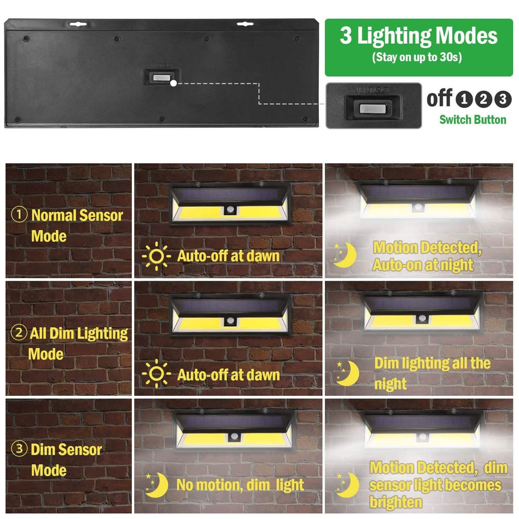 Solar Lights 180 LEDS Solar Wall Light
