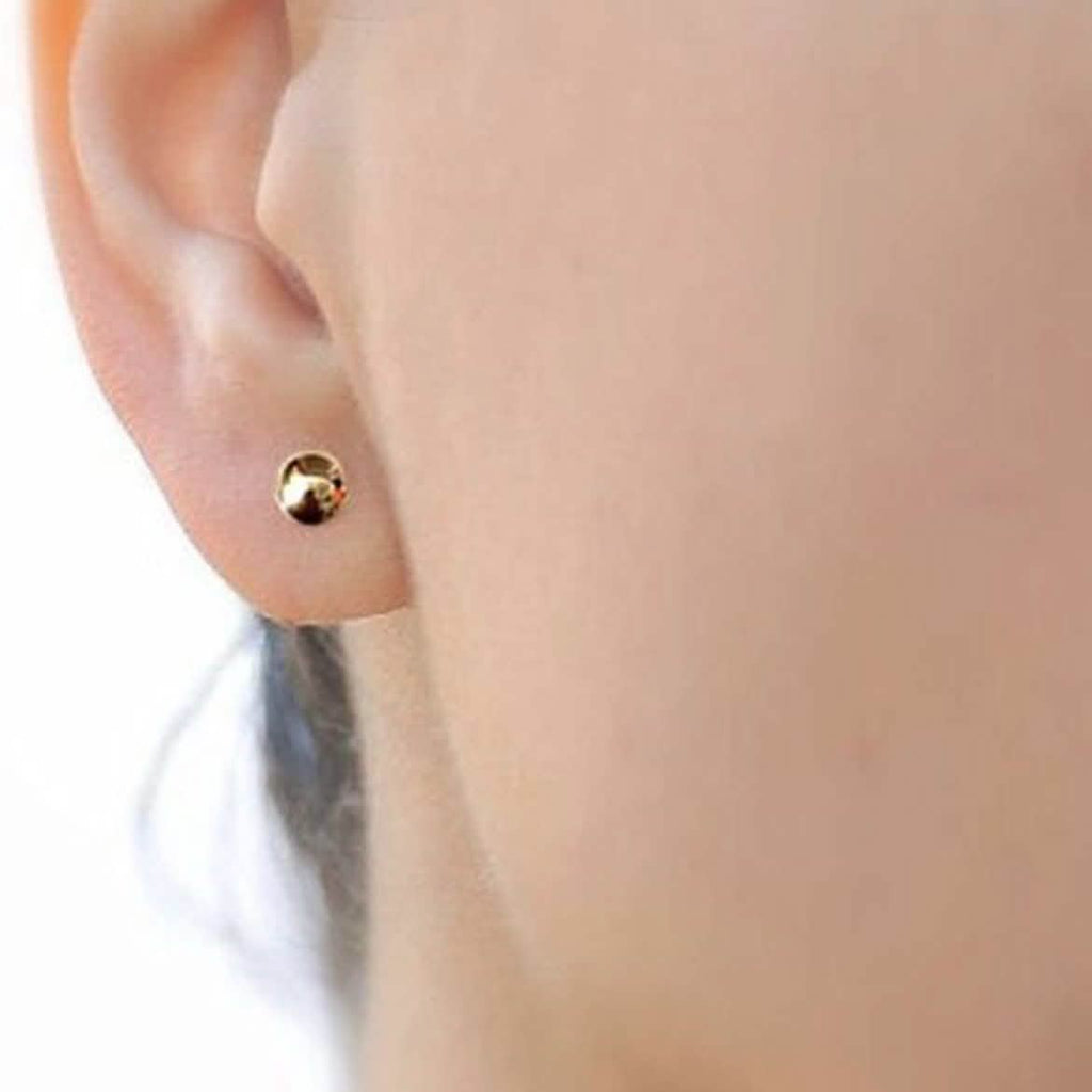 Solid 10K Gold Ball Studs