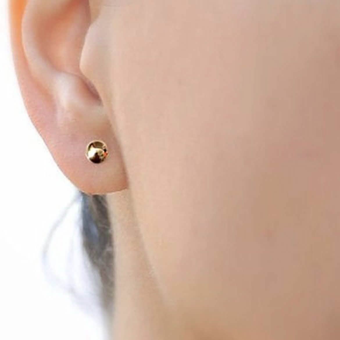 Solid 10K Gold Ball Studs