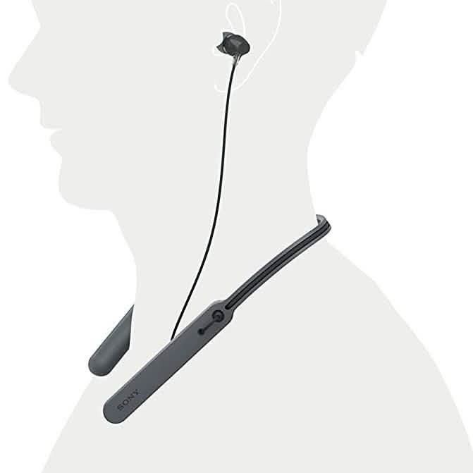Sony - C400 Wireless Behind-Neck in Ear Headphone - Black (Refurbished)