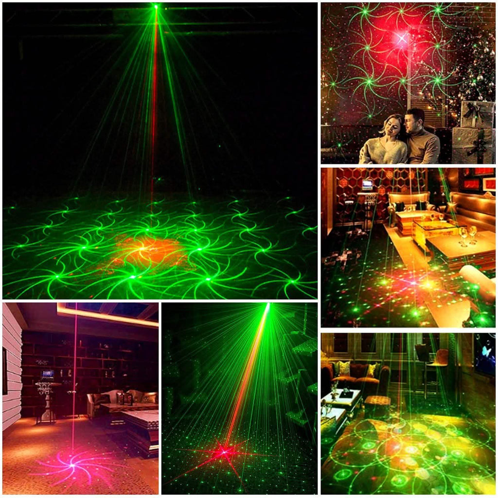 Sound Activated LED Projected Laser Patterns