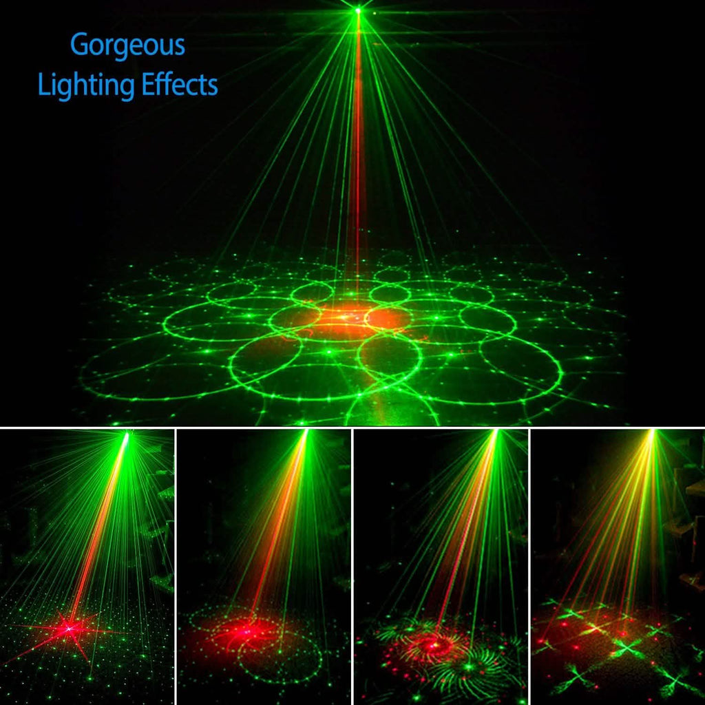 Sound Activated LED Projected Laser Patterns