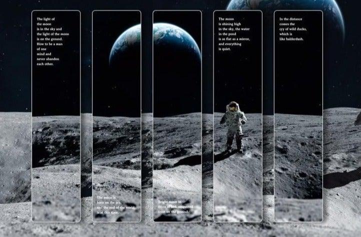 Space Tour Series Bookmark PVC Reading Book Mark Dusk Moon Book Page Marker Stationery Supplies Bookmarks Creative Colored Bookmarks For Teacher Student Kids Classroom School Office Stationery Supply Beautiful Space Bookmarks