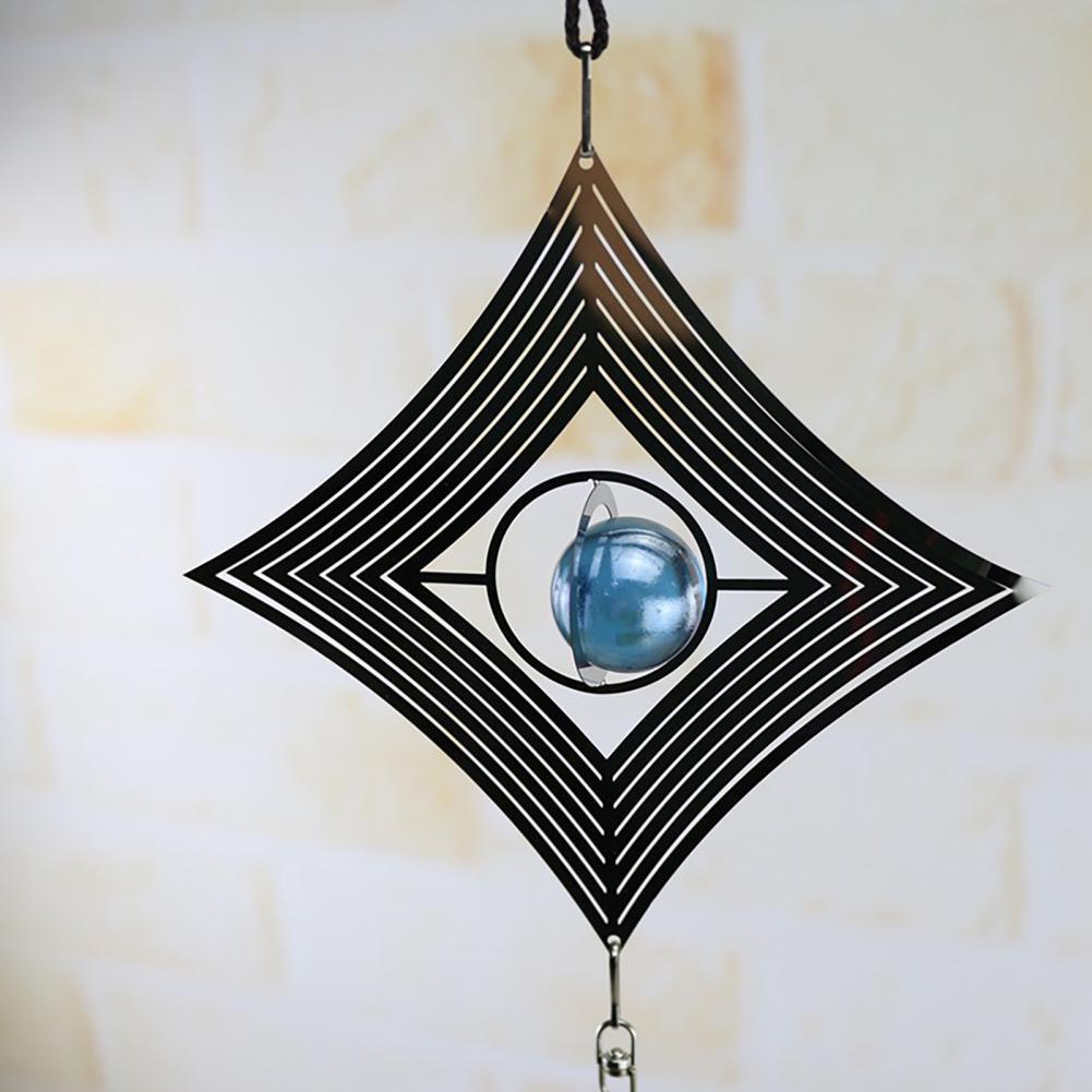 Spiral Rotating Wind Chimes Windows Metal Spiral Tail Stainless Steel Spin Decor For Indoor Outdoor Spinner Wind Chime Decoration Christmas Spinner Crystal Wind Chime