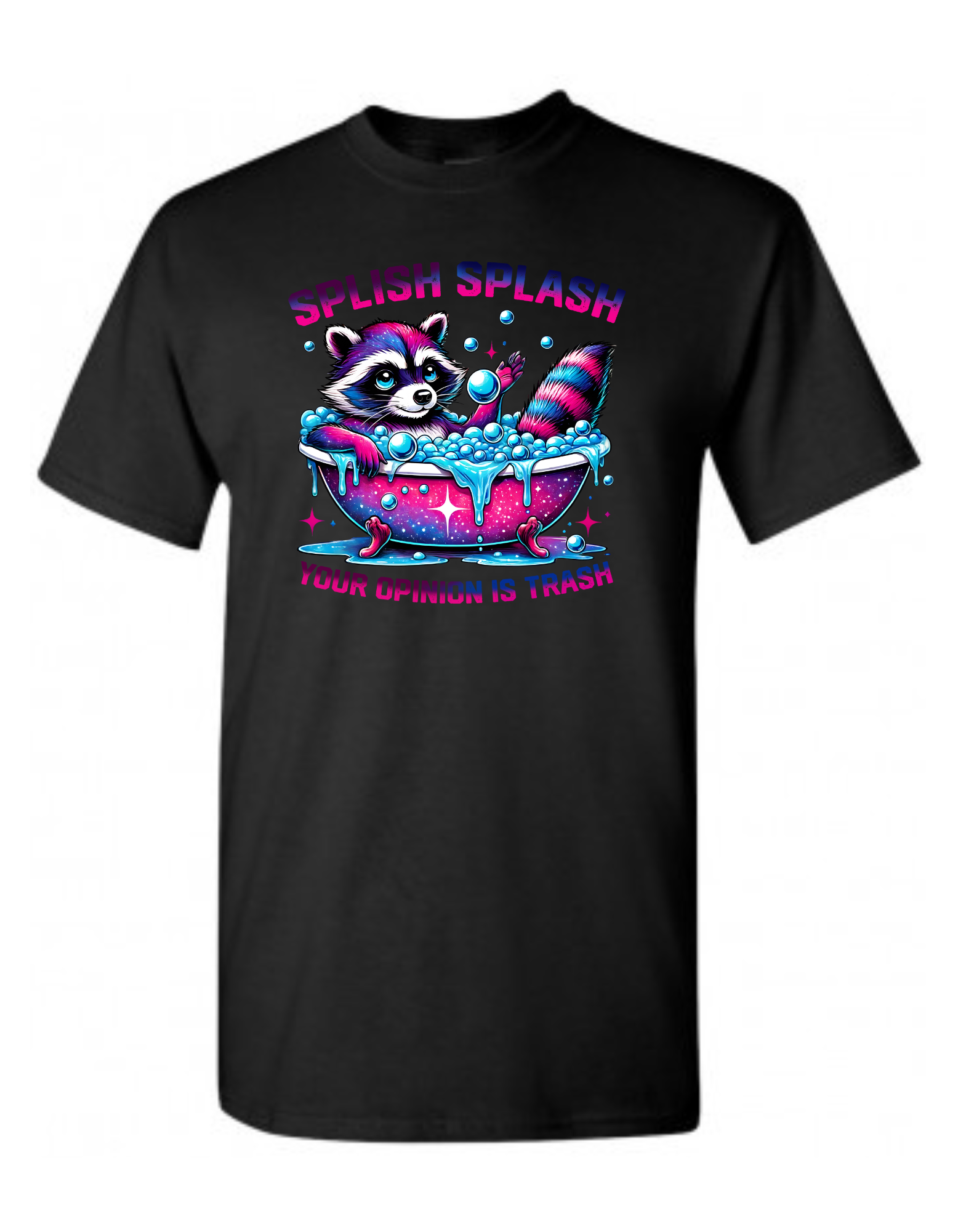 Women's Raccoon Splish Splash Your Opinion Is Trash Tee - EveryNest