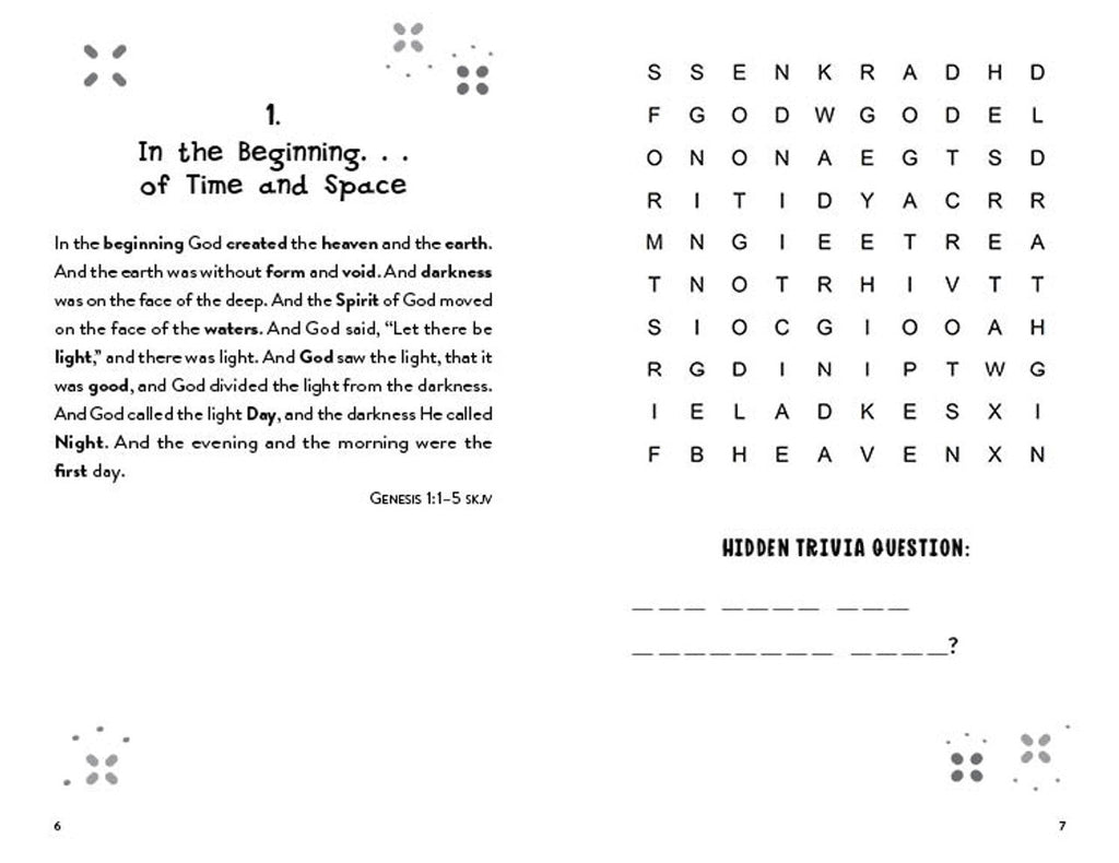 Kids' Hidden Trivia Bible Word Searches