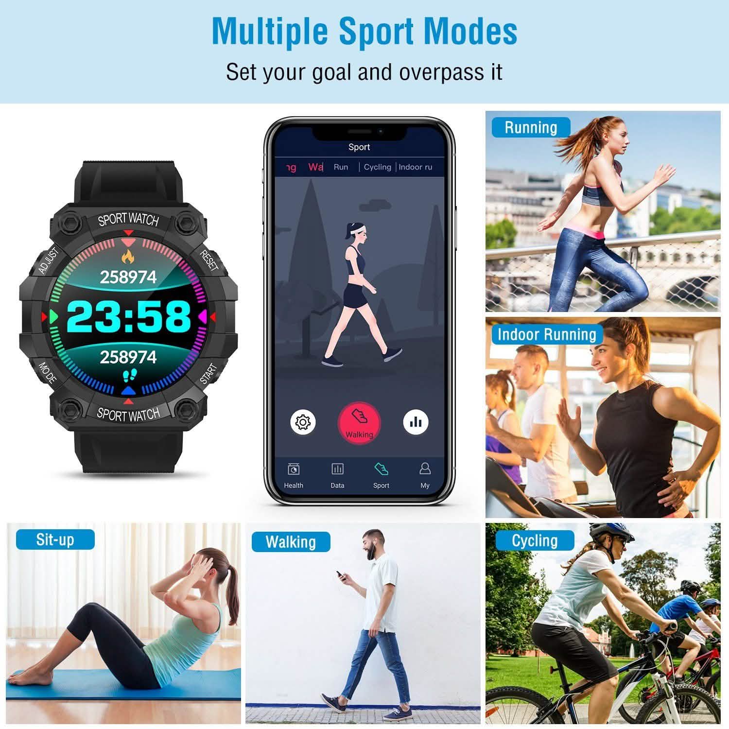 Sport Bracelet with Heart Rate Blood Pressure Sleep Monitor