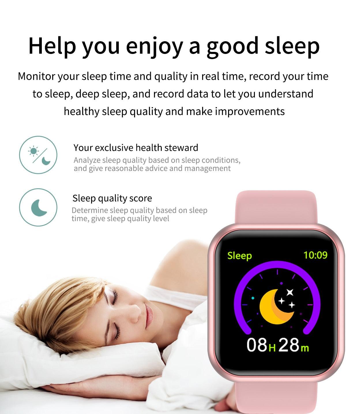 Sport Fitness Color Screen Smart Bracelet Activity Running Tracker Heart Rate Smart Watch For Men Women Fitness Watch With Heart Rate Sleep Monitor Activity Tracker Step Calories Monitor
