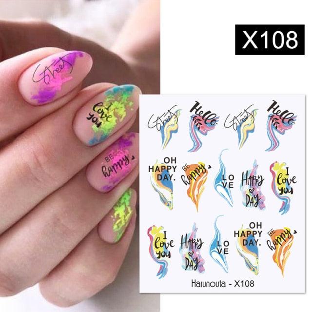 Spring Simple Green Theme Water Decal Sticker Flower Leaf Tree Summer Slider For Manicuring Nail Art Watermarks Art Decoration Manicure Tools Nail Watermark Decals iridescent Decoration Nail Self-Adhesive Decals Nail Stickers Water Transfer Fresh Nail