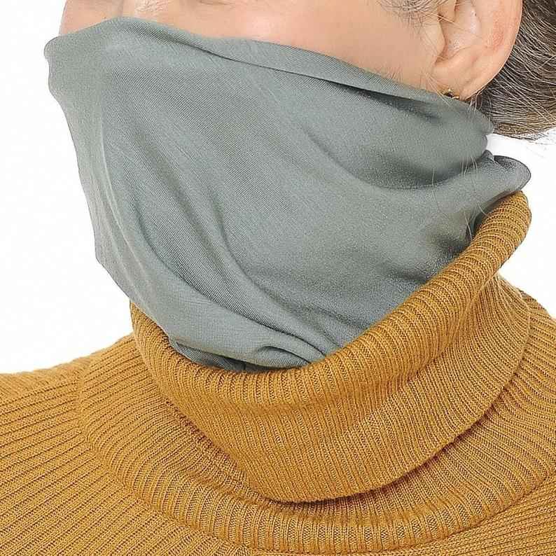 Spun Bamboo Multifunctional Bandana - Natural, Silky Soft, Ultra Comfortable