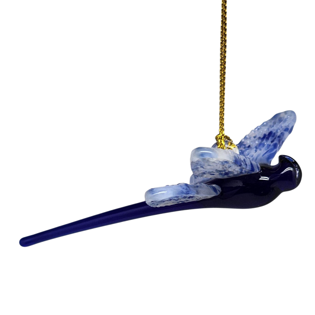 Egyptian Glass Dragonfly Ornament - Blue