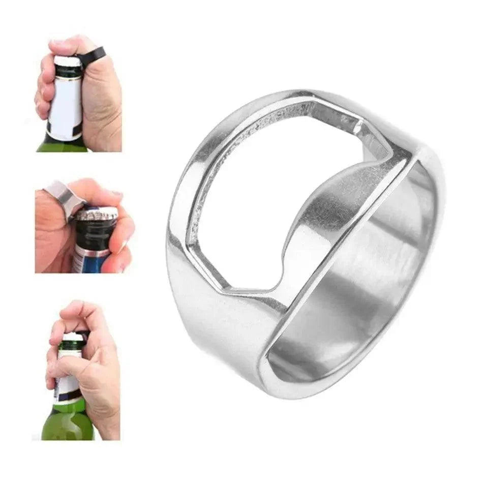 Stainless Steel Ring-shape Can Bottle Opener Bottle Cap Opening Remover Kitchen Gadgets Bar Useful Tools