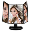 Standing Make Up Mirror Vanity USB 21 LED Light 10X 3X 2X 1X Magnification Black