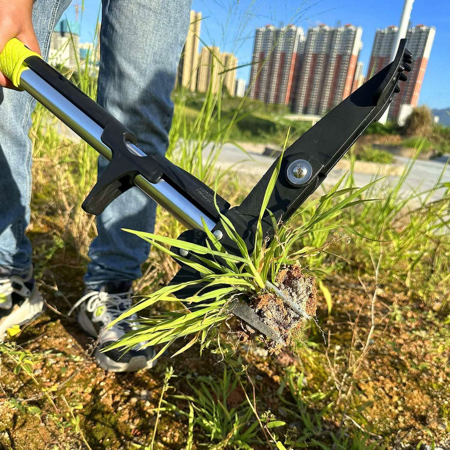 Standup Aluminum Weed Puller with 4 Claws