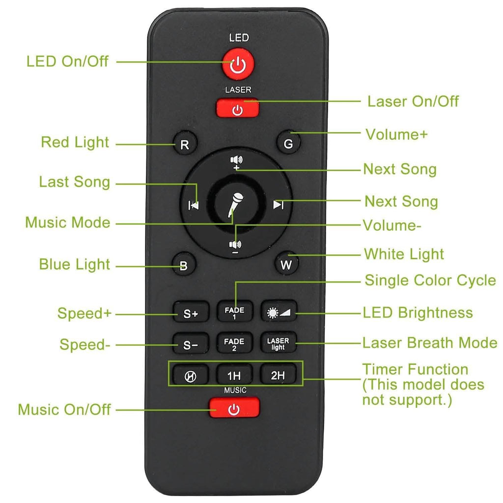 Star Projector Lamp RGBW Wireless Music Speaker Night Light