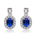 Sterling Silver Simulated Sapphire Earrings