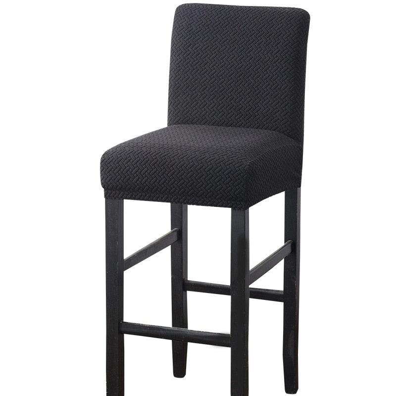 Stretch High-Hoot Bar Stool Chair Cover Polar Fleece Solid Color Bar Cafe Front Desk Restaurant Wedding Chair Protective Cover Stretch Chair Cover For Dining Room Elastic Material Slipcover For Office Chair