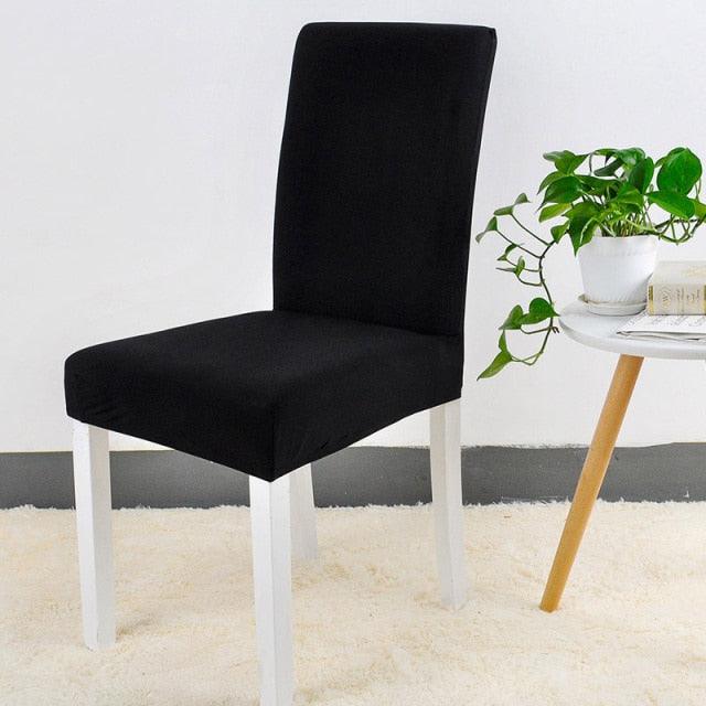 Stretch Spandex Chair Cover For Dining Room Wedding Party Elastic Multifunctional Dining Furniture Covers Home Decor Solid Color  Washable Chair Protector Cover For Kitchen Dining Room Chairs And Living Room