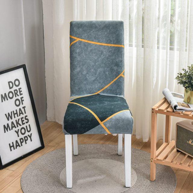 Stretch Spandex Chair Cover For Dining Room Wedding Party Elastic Multifunctional Dining Furniture Covers Home Decor Solid Color  Washable Chair Protector Cover For Kitchen Dining Room Chairs And Living Room