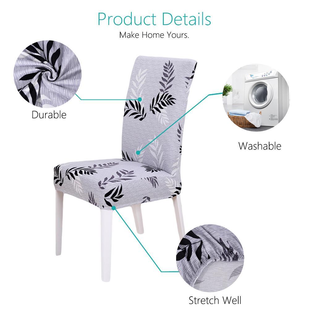 Stretch Spandex Chair Cover For Dining Room Wedding Party Elastic Multifunctional Dining Furniture Covers Home Decor Solid Color  Washable Chair Protector Cover For Kitchen Dining Room Chairs And Living Room