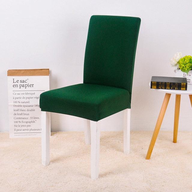 Stretch Spandex Chair Cover For Dining Room Wedding Party Elastic Multifunctional Dining Furniture Covers Home Decor Solid Color  Washable Chair Protector Cover For Kitchen Dining Room Chairs And Living Room