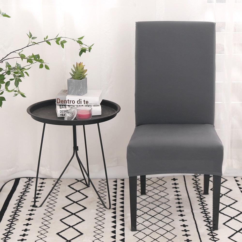 Stretchable Chair Covers Decor Removable And Washable Elastic Seat Parsons Chair Covers Dining Room Chair Slipcovers for Hotel Plain Chair Cover Solid Color Spandex Elastic Removable Stretch High Back For Sofa Armchairs Wedding Hotel Banquet