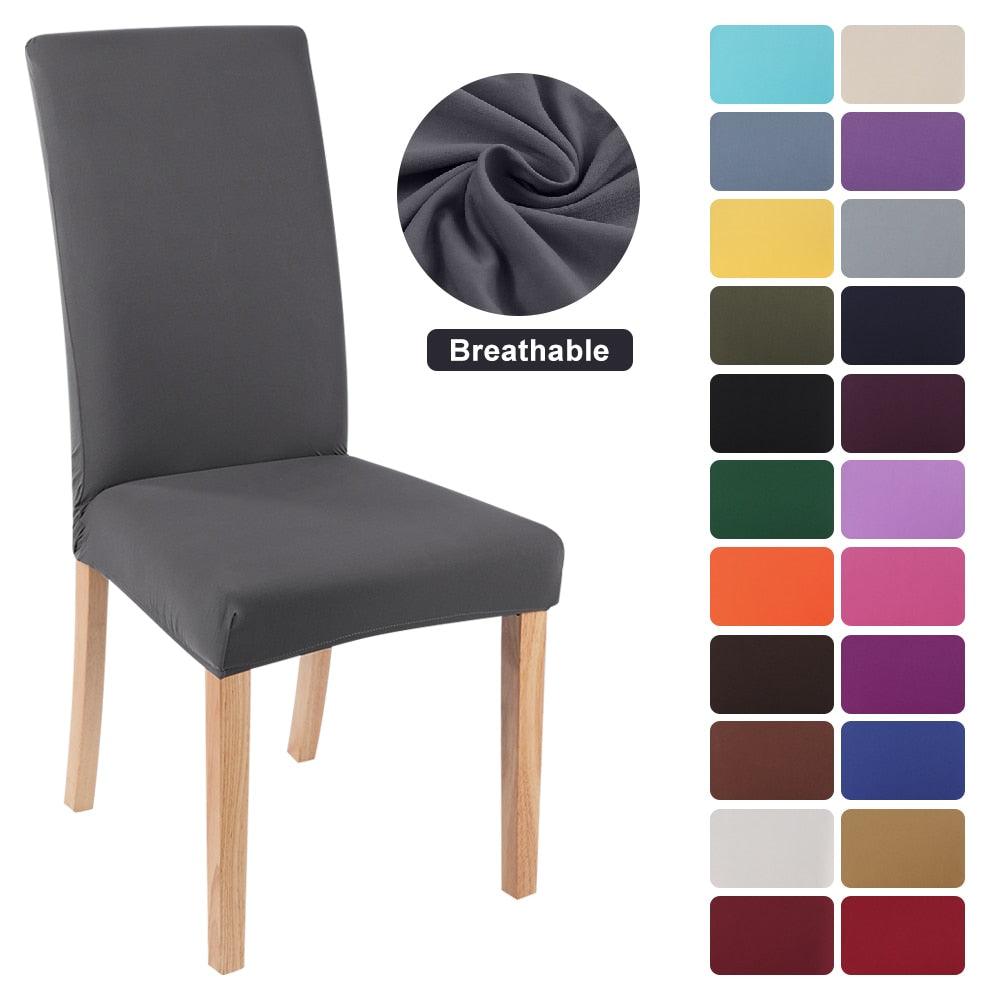 Stretchable Chair Covers Decor Removable And Washable Elastic Seat Parsons Chair Covers Dining Room Chair Slipcovers for Hotel Plain Chair Cover Solid Color Spandex Elastic Removable Stretch High Back For Sofa Armchairs Wedding Hotel Banquet