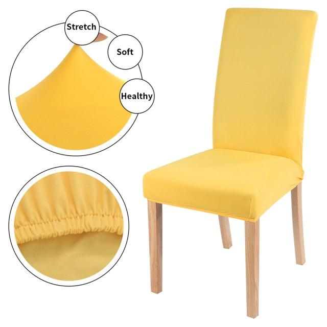 Stretchable Chair Covers Decor Removable And Washable Elastic Seat Parsons Chair Covers Dining Room Chair Slipcovers for Hotel Plain Chair Cover Solid Color Spandex Elastic Removable Stretch High Back For Sofa Armchairs Wedding Hotel Banquet