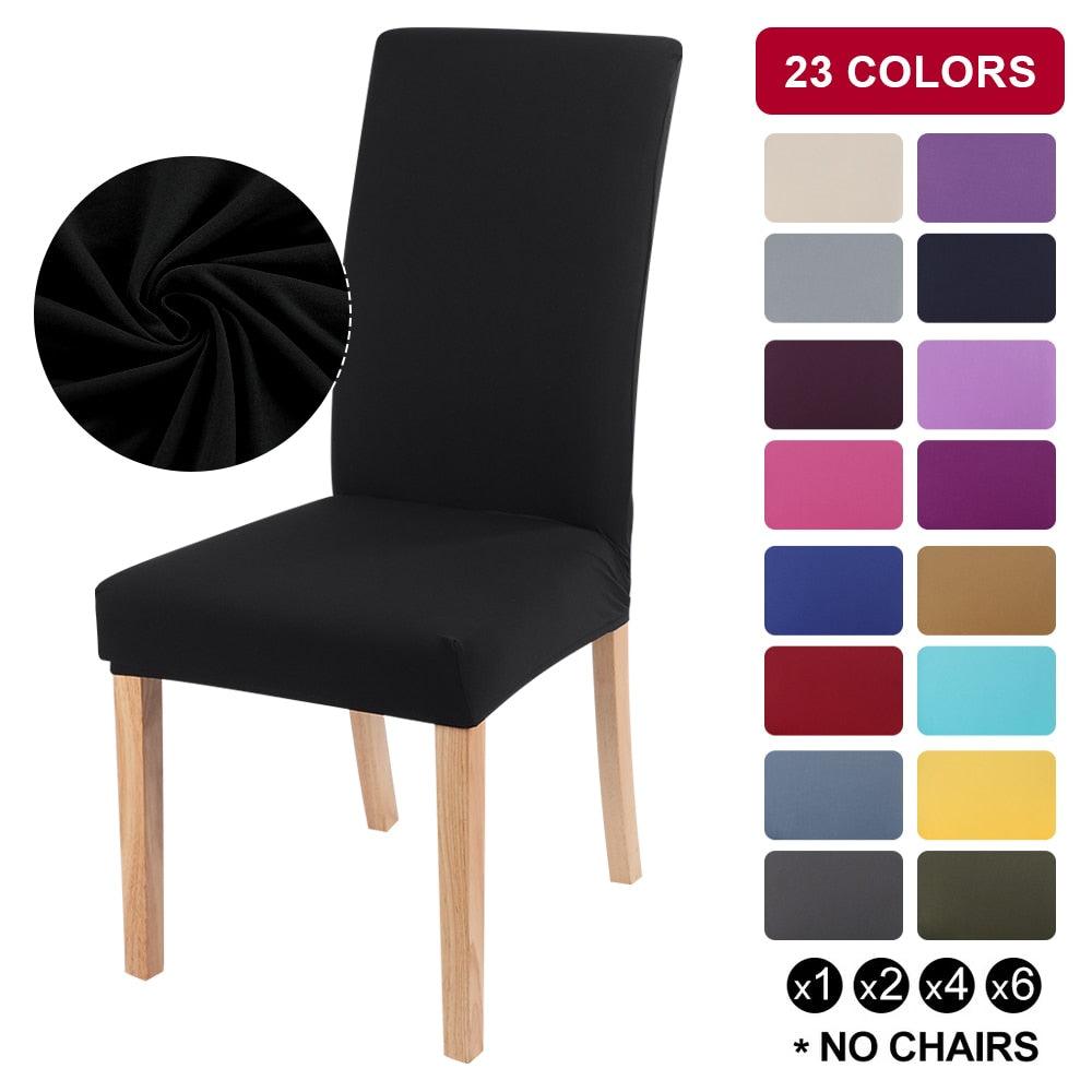 Stretchable Chair Covers Decor Removable And Washable Elastic Seat Parsons Chair Covers Dining Room Chair Slipcovers for Hotel Plain Chair Cover Solid Color Spandex Elastic Removable Stretch High Back For Sofa Armchairs Wedding Hotel Banquet