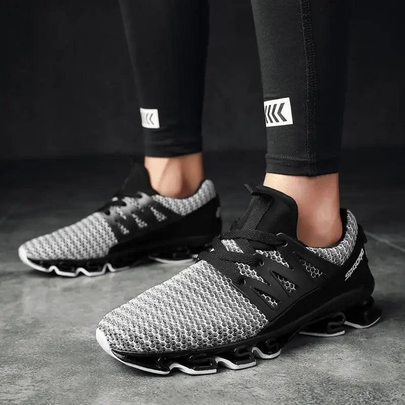 Stylish Black Mens Soft Casual Sneakers Breathable Comfort Sport Elegant Men Sneakers