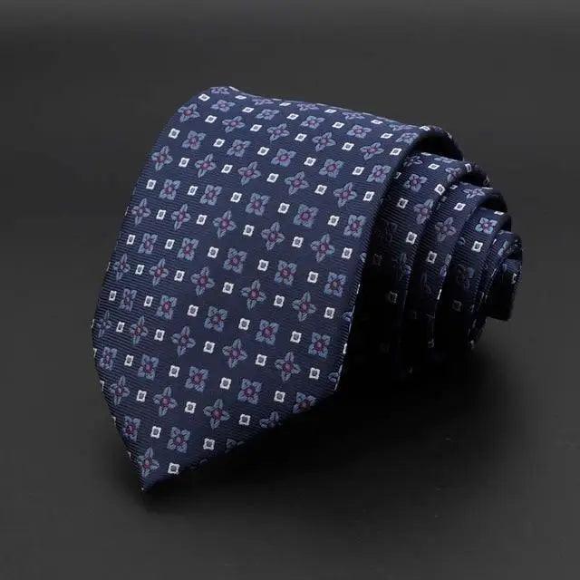 Stylish Classic Solid Color Stripe Flower Floral Jacquard Necktie For Men Wedding Party Formal Wear Business Neckties For Men