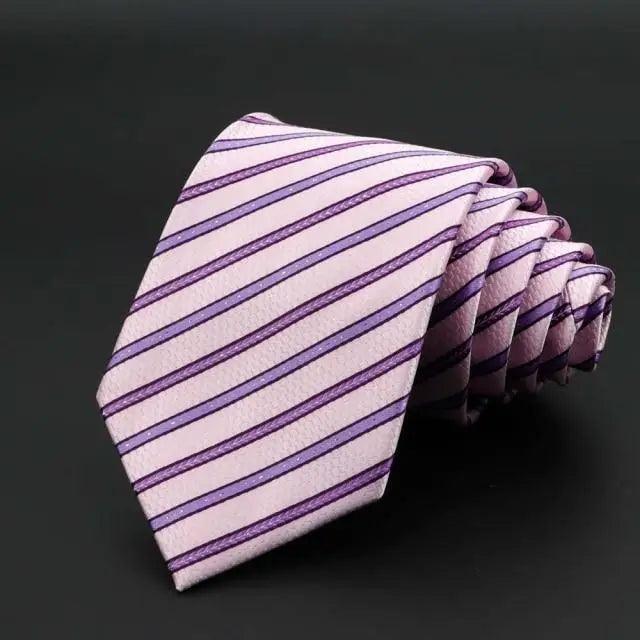 Stylish Classic Solid Color Stripe Flower Floral Jacquard Necktie For Men Wedding Party Formal Wear Business Neckties For Men