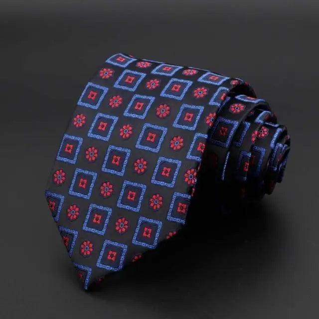 Stylish Classic Solid Color Stripe Flower Floral Jacquard Necktie For Men Wedding Party Formal Wear Business Neckties For Men