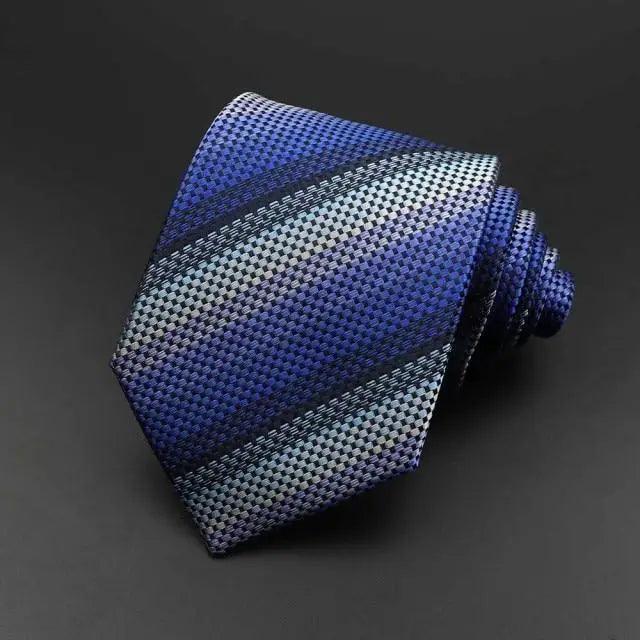 Stylish Classic Solid Color Stripe Flower Floral Jacquard Necktie For Men Wedding Party Formal Wear Business Neckties For Men