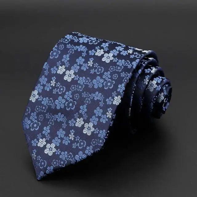 Stylish Classic Solid Color Stripe Flower Floral Jacquard Necktie For Men Wedding Party Formal Wear Business Neckties For Men