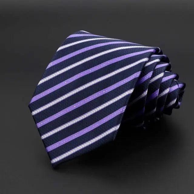 Stylish Classic Solid Color Stripe Flower Floral Jacquard Necktie For Men Wedding Party Formal Wear Business Neckties For Men