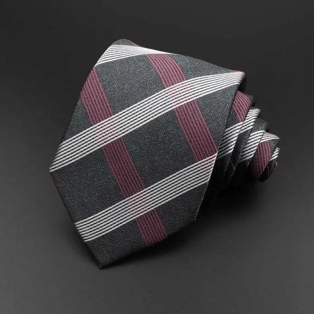 Stylish Classic Solid Color Stripe Flower Floral Jacquard Necktie For Men Wedding Party Formal Wear Business Neckties For Men