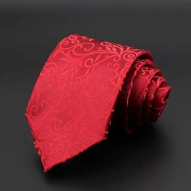 Stylish Classic Solid Color Stripe Flower Floral Jacquard Necktie For Men Wedding Party Formal Wear Business Neckties For Men