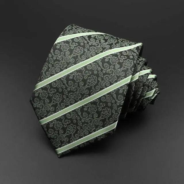 Stylish Classic Solid Color Stripe Flower Floral Jacquard Necktie For Men Wedding Party Formal Wear Business Neckties For Men