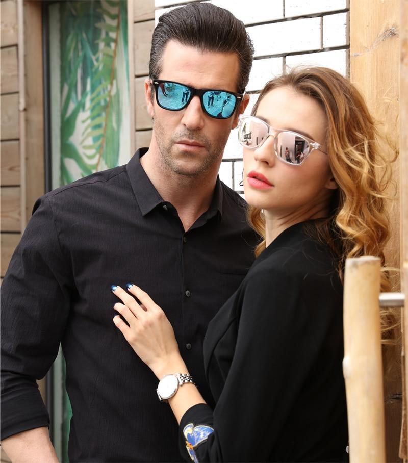 Stylish Sunglasses For Women New Polarized Sunglasses For Men Night Vision Transparent Frame Eyewear For Male Mirror Reflective Sun Glasses New Colorful lenses