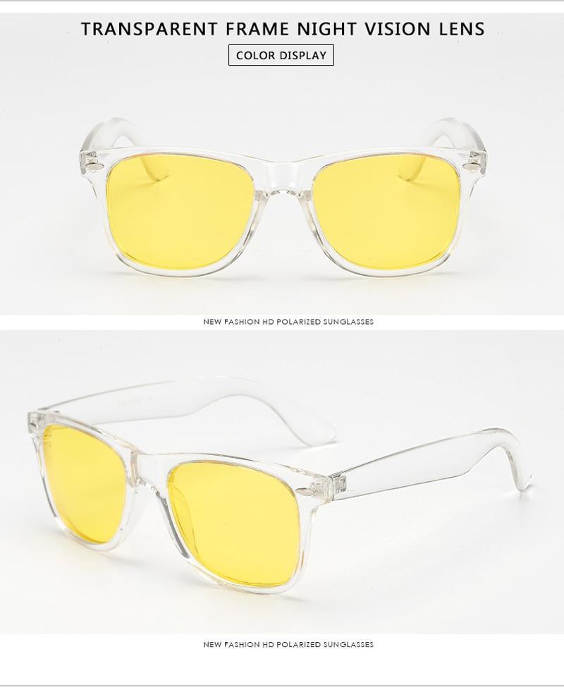 Stylish Sunglasses For Women New Polarized Sunglasses For Men Night Vision Transparent Frame Eyewear For Male Mirror Reflective Sun Glasses New Colorful lenses